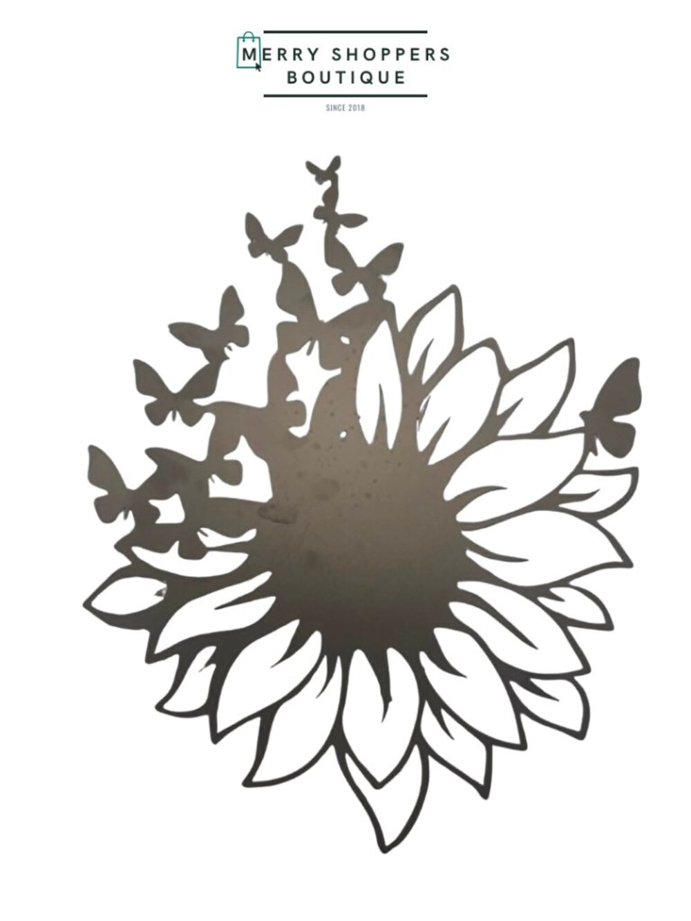 Sunflower Butterfly Wall Decor 15"
